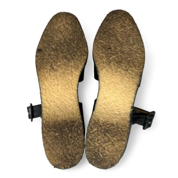 VTG Unworn Robert Clergerie Flat Black Leather Mary Jane Shoes Made in France, 9 - Picture 8 of 10